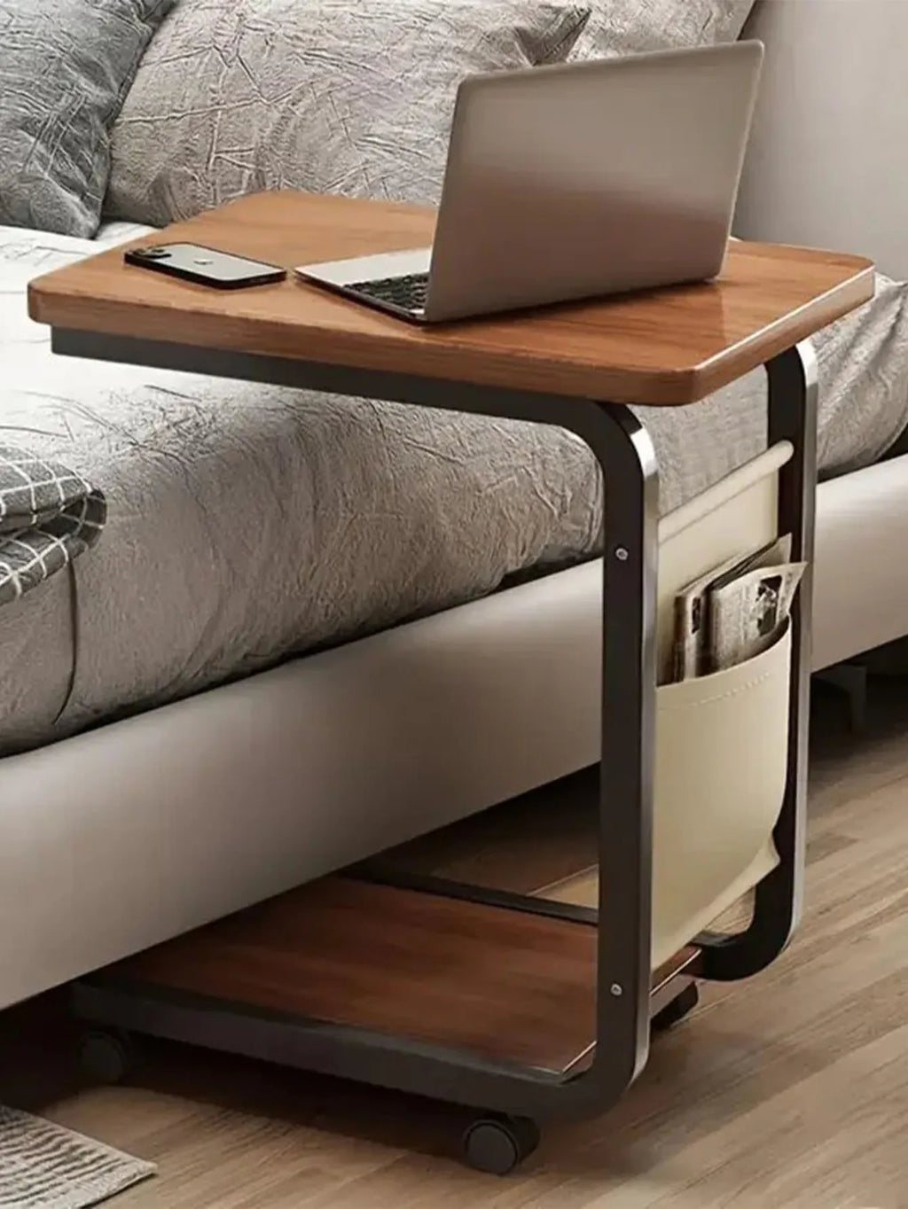 Mesa Lateral em vista de perfil mostrando a base em formato de C
