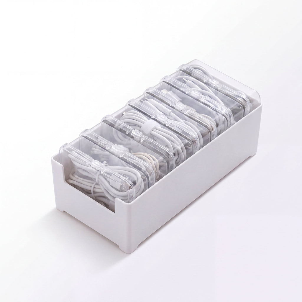 Kit Organizador Modular Transparente – vista completa do produto mostrando o design translúcido