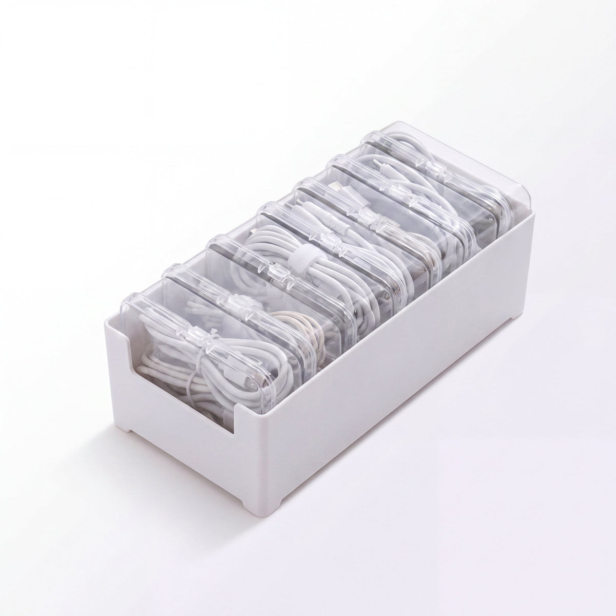 Kit Organizador Modular Transparente – vista completa do produto mostrando o design translúcido