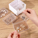Kit Organizador Modular Transparente – dimensões mostrando o tamanho e a disposição dos compartimentos
