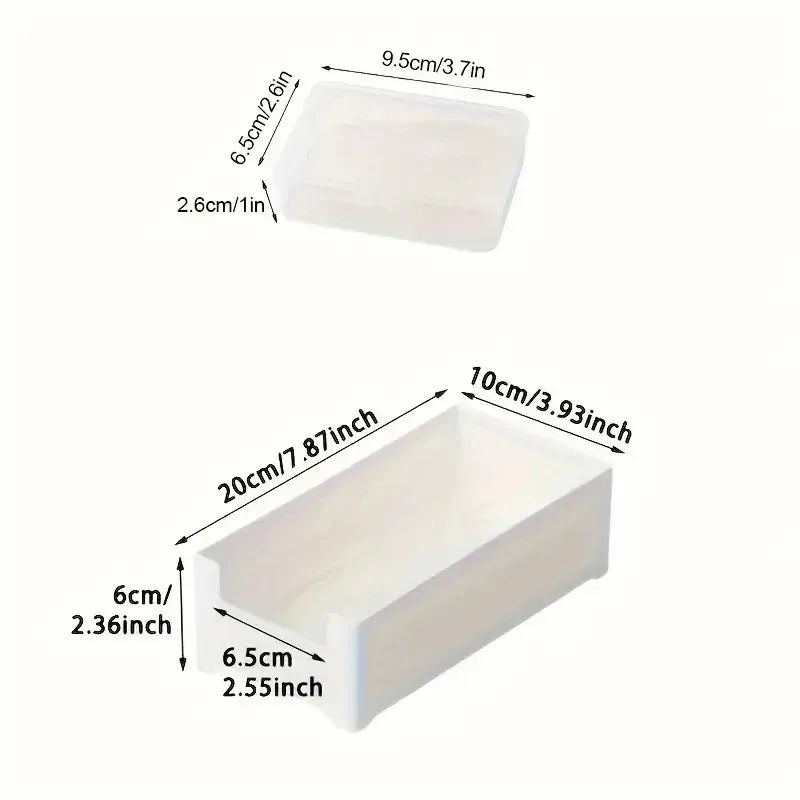 Kit Organizador Modular Transparente em foto de ambiente em espaço de trabalho organizado e minimalista