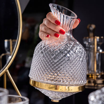 Decanter Vórtice - Aerador Giratório 360° em Vidro Cristal 1,5L