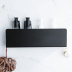 Prateleira de Banheiro Suspensa Preto Fosco – vista completa do produto mostrando o design fino