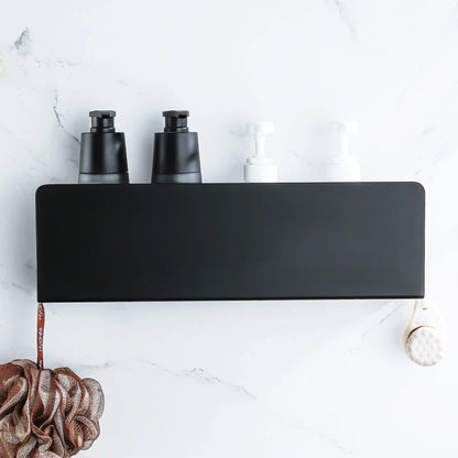 Prateleira de Banheiro Suspensa Preto Fosco – vista completa do produto mostrando o design fino