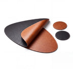Kit Jogo Americano Duo | Sousplat Couro Dupla Face