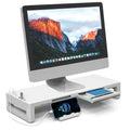 Suporte para Monitor com Hub USB e Gaveta – vista completa do produto na mesa