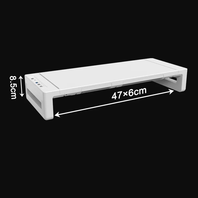 Detalhe da organização de cabos e do acesso às portas do Suporte para Monitor