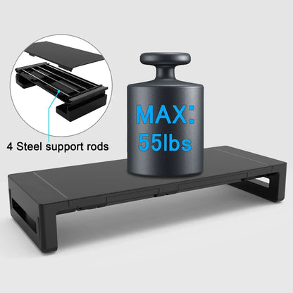Suporte para Monitor com Gaveta mostrando o material da superfície