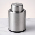 Rolha a vácuo para vinho em aço inox escovado com disco marcador de datas