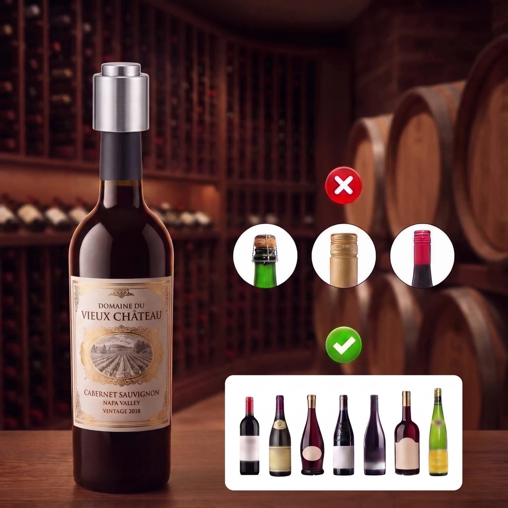 Rolha a vácuo para vinho e os tipos de garrafa compatíveis com a vedação
