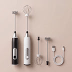 Kit do mixer elétrico portátil com cabeças removíveis e cabo de carregamento USB